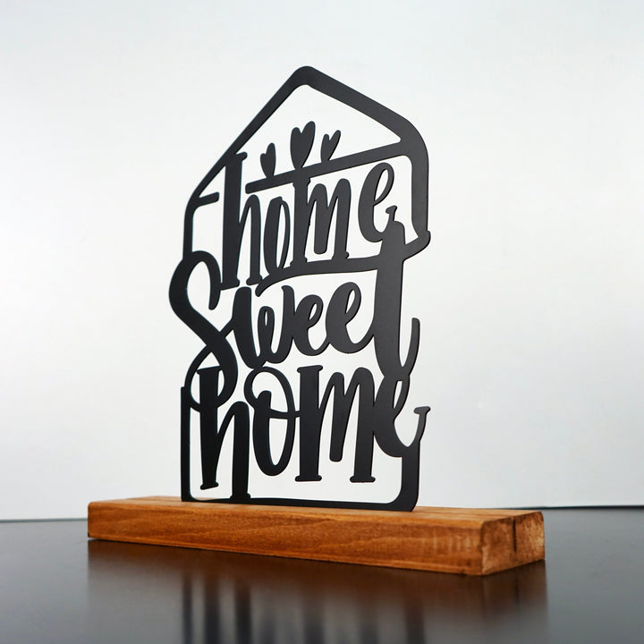 Home Sweet Home Metal Masa ve Raf Dekoru