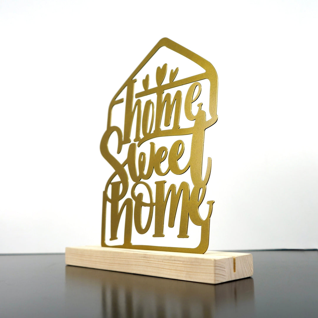Home Sweet Home Metal Masa ve Raf Dekoru