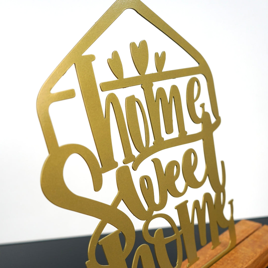 Home Sweet Home Metal Masa ve Raf Dekoru