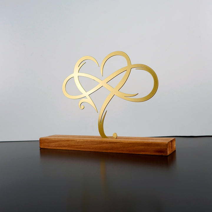 Infinity Heart Sonsuz Kalp Metal Masa ve Raf Dekoru