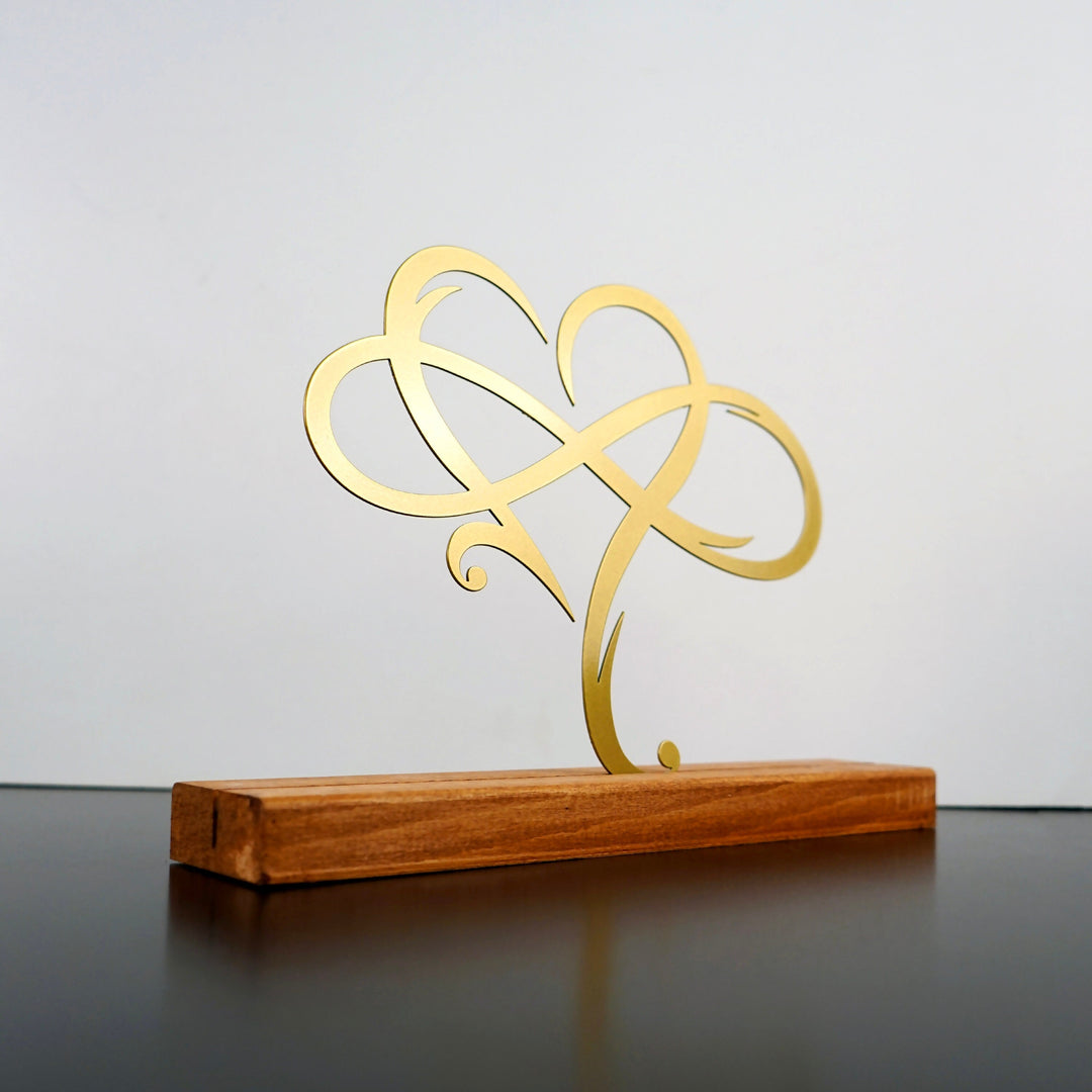 Infinity Heart Sonsuz Kalp Metal Masa ve Raf Dekoru