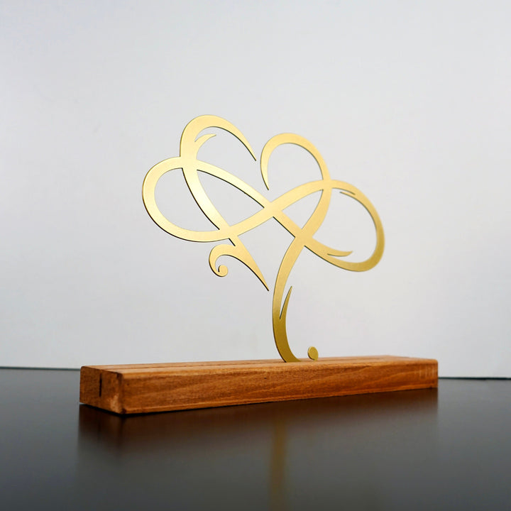 Infinity Heart Sonsuz Kalp Metal Masa ve Raf Dekoru