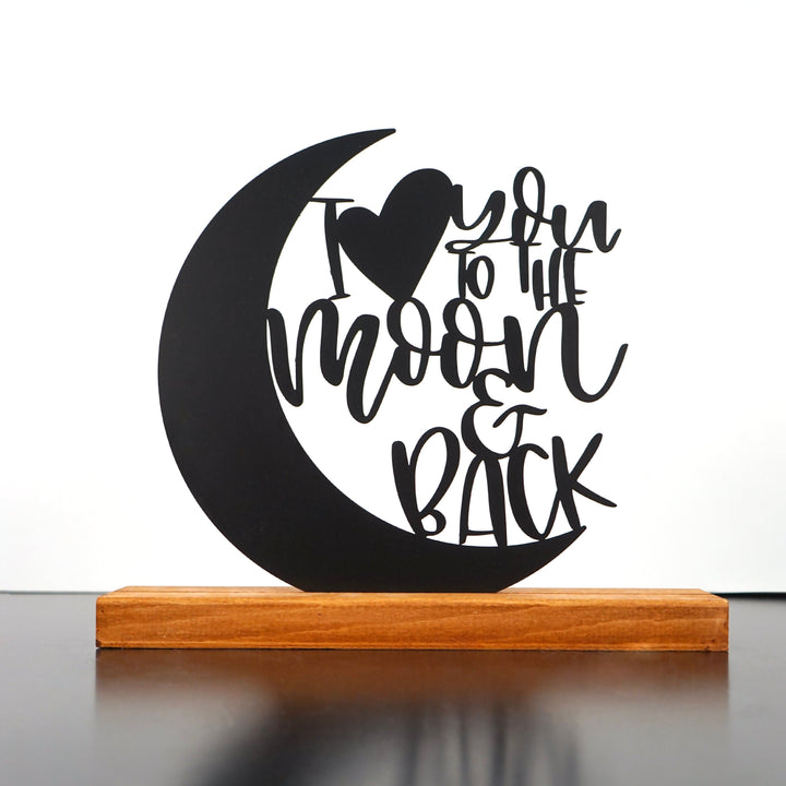 I Love You To The Moon And Back Metal Masa ve Raf Dekoru