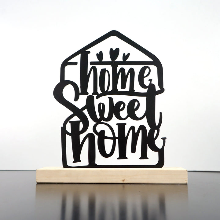 Home Sweet Home Metal Masa ve Raf Dekoru