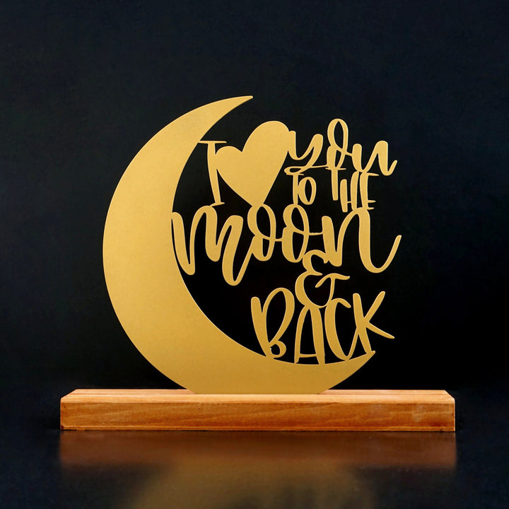 I Love You To The Moon And Back Metal Masa ve Raf Dekoru