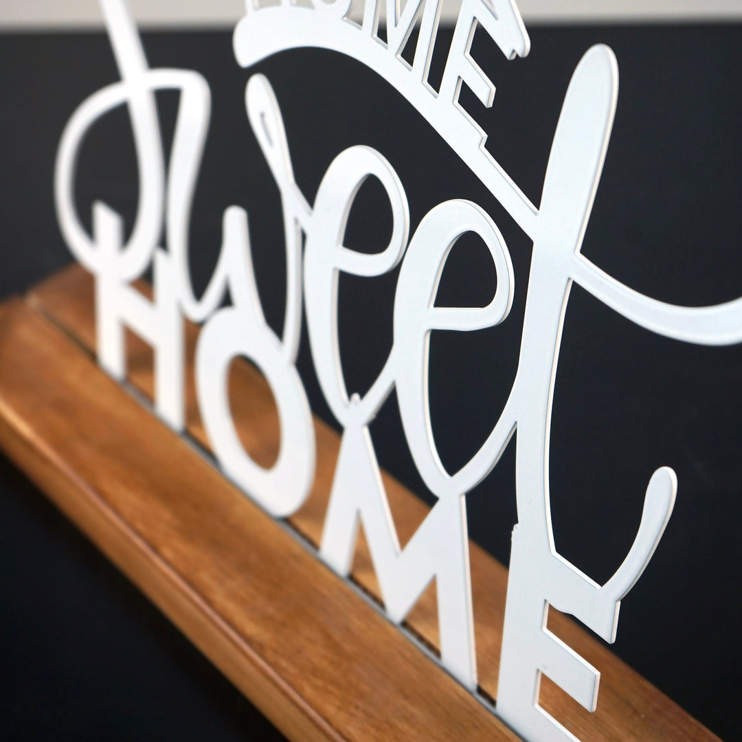 Home Sweet Home Metal Masa ve Raf Dekoru v.2