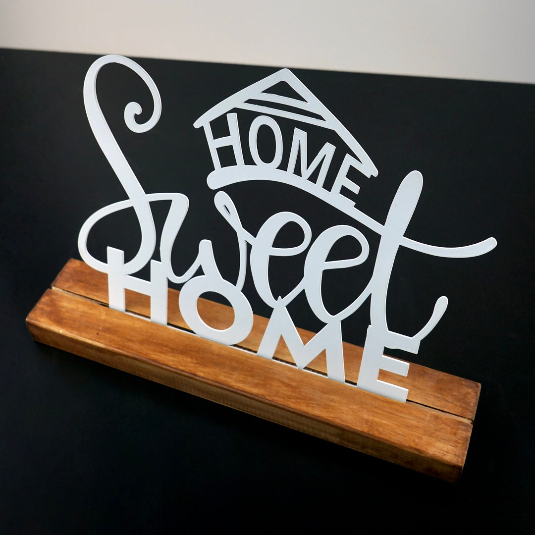Home Sweet Home Metal Masa ve Raf Dekoru v.2