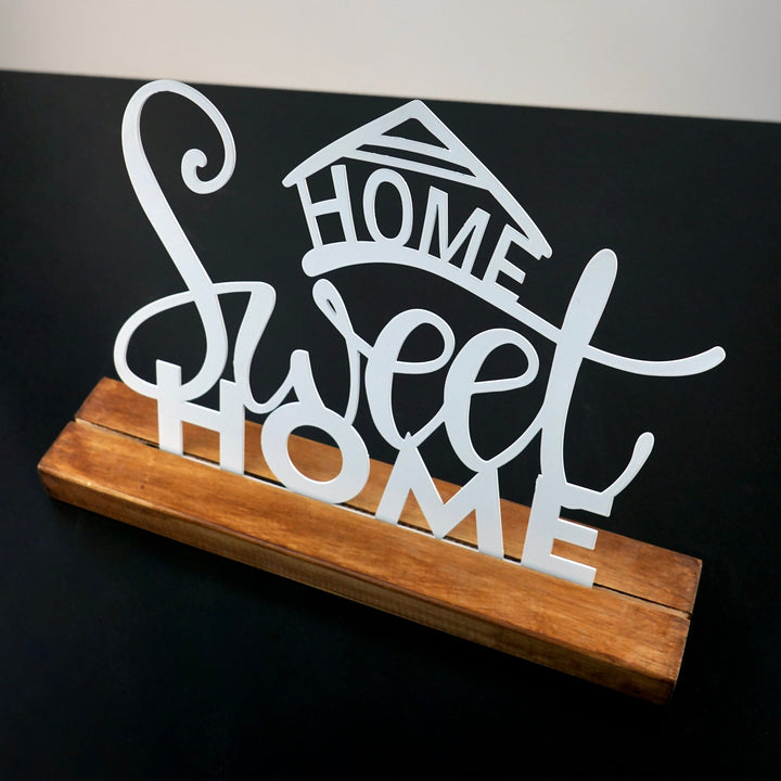 Home Sweet Home Metal Masa ve Raf Dekoru v.2