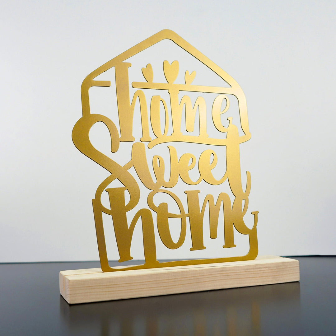 Home Sweet Home Metal Masa ve Raf Dekoru