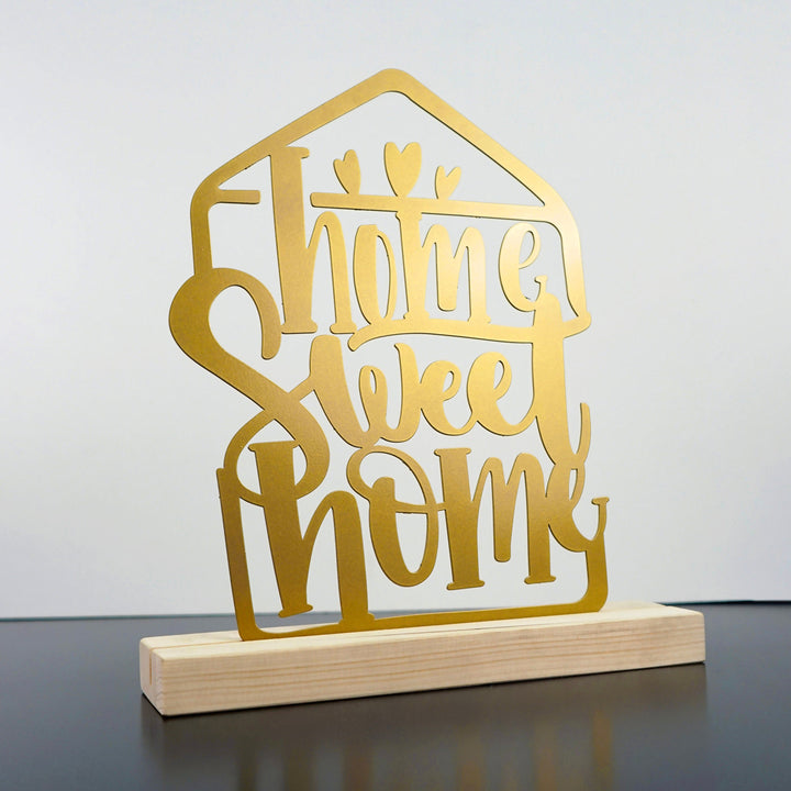 Home Sweet Home Metal Masa ve Raf Dekoru