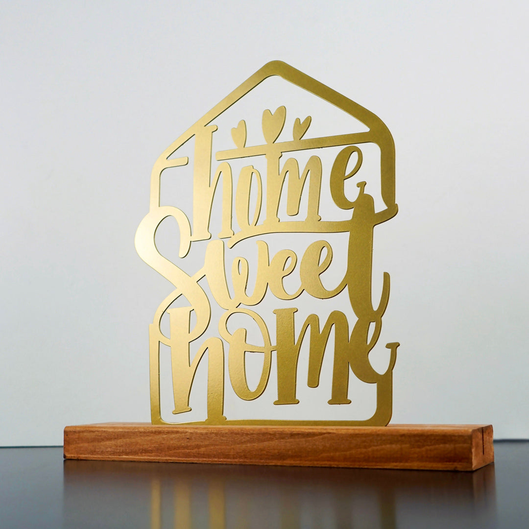 Home Sweet Home Metal Masa ve Raf Dekoru