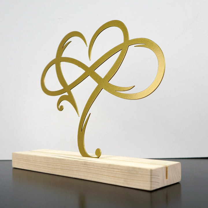 Infinity Heart Sonsuz Kalp Metal Masa ve Raf Dekoru